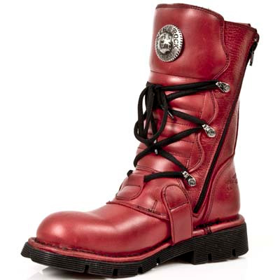 New Rock - M1473S12 Stiefel - Rot/Silberfarben Product image